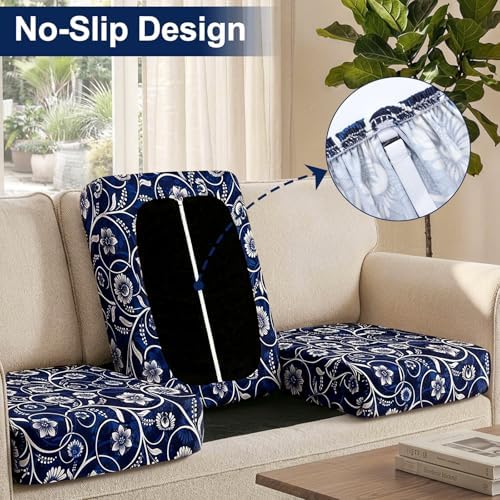 Smiry Waterproof Patio Cushion Covers, Stretch Outdoor Furniture Covers - Image 4