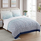 Sweet Home Collection 7 Piece Comforter Set Bag Solid Color All Season Soft Down Alternative Blanket & Luxurious Microfiber Bed Sheets, Genova, King by SweetHomeCollection