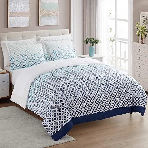 Sweet Home Collection 7 Piece Comforter Set Bag Solid Color All Season Soft Down Alternative Blanket & Luxurious Microfiber Bed Sheets, Genova, King by SweetHomeCollection