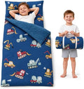 Toddler Sleeping Bag, Toddler Nap Mat with Pillow, Blue by BunnikinsClover