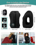 Inflatable Travel Pillow & Inflatable Travel Foot Rest Pillow, Adults Travel Essentials Great for Airplane, Office, Home, Trains, Cars - Image 3