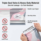 No Pump Vacuum Storage Bags,Thickened Stereoscopic No-Pump Vacuum Compression Bag,3d Compression Bags For Storage Press & Seal Large Capacity For Comforters, Blankets, Clothes & Closet (3PCS-Medium) - Image 3