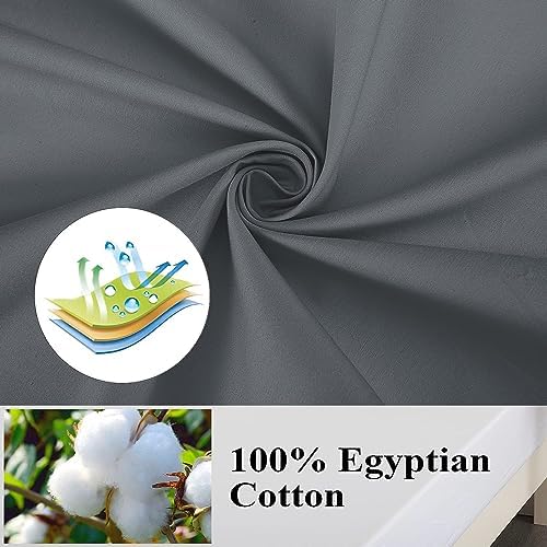100% Egyptian Cotton King Size Pillow Protectors with Zipper Set of 4 - Image 3