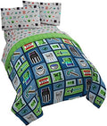 Minecraft Creeper Twin Comforter Set 4 Piece Kids Bedding for Boys, Multi by JayFranco