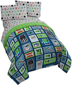 Minecraft Creeper Twin Comforter Set 4 Piece Kids Bedding for Boys, Multi by JayFranco