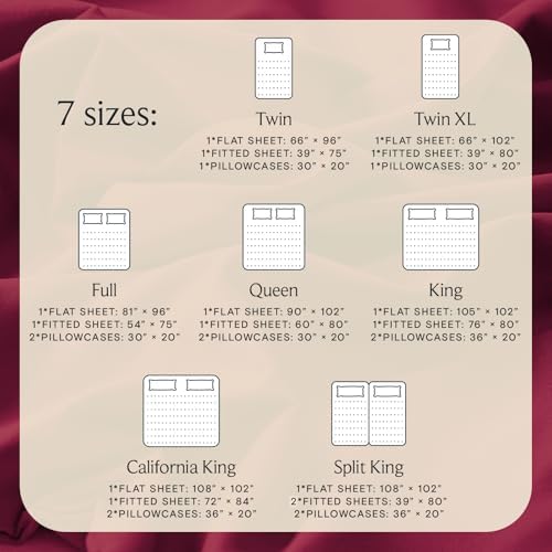 Twin XL Sheets Set, Cooling & Soft Deep Pocket Bed Sheets, 3PC - Image 4