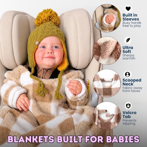 Buckle Me Baby Cozy Car Seat Blanket -Wearable Car Seat Blankets for Babies - Image 3