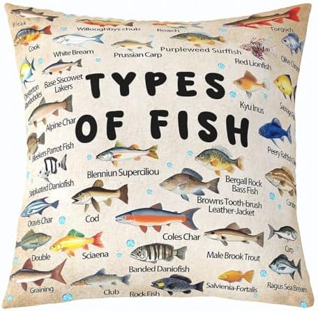 Feelyou Pike Fish Throw Pillow Covers Soft 16" x 16" - Image 4