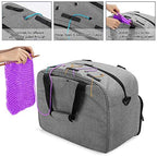 Teamoy Knitting Bag Tote, Crochet Bag Yarn Storage Organizer, Gray - Image 2