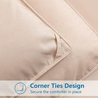 EASELAND Twin Size Down Alternative Comforter, Beige, 64x88 Inches - Image 6