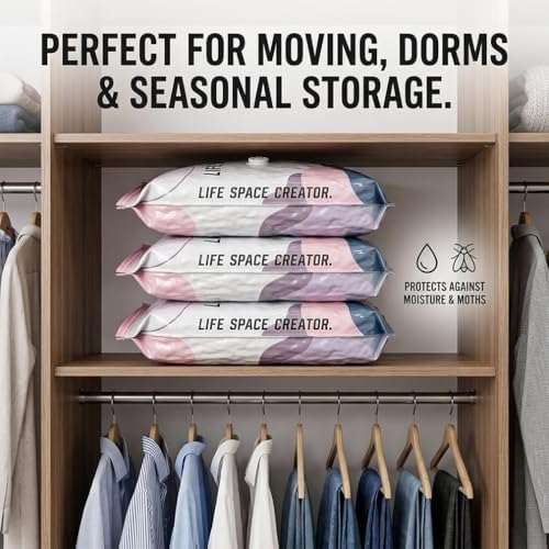 5 Sets Cube Compression Space Saver Bags, No-Pump 3D Vacuum Storage Bags - Image 6