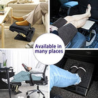 Adjustable Footrest Can Be Adjusted in Multiple Angles and States, Cushion is Detachable, Suitable for Use in Multiple Scenarios Such As Office(Black) - Image 2