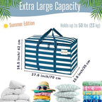 VENO 10 Pack Heavy Duty Moving Bags, Extra Large Storage Bags with Reinforced Handles & Strong Zippers, Foldable & Reusable Moving Box Alternative for Clothes & Dorm Storage - Image 2
