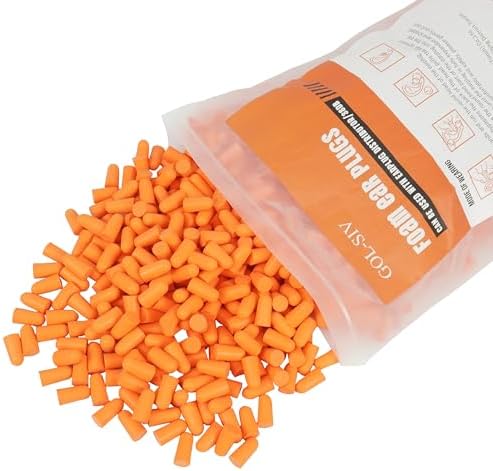 Foam Ear Plugs, 500 Pairs, NRR 33dB, Yellow by GOL-SIV