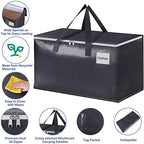 StorageRight Heavy Duty Moving Boxes-Moving Bags with Zipper, Reinforced Handles and Tag Pocket-Collapsible Moving Supplies-Totes for Storage Great for moving, Storage and Travel 93L(Gray-10 Pack) - Image 3