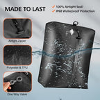 29L Travel Vacuum Bags with Wireless Pump, IP67 Waterproof, Tear-Resistant Vacuum Packing Cubes, Reusable Compression Bags for Travel, Hiking & Camping, Suitcase, Home Storage (2 Pack+Pump) - Image 7