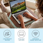 LAPGEAR Designer Lap Desk – Sage Hydrangea, Fits 15.6" Laptops - Image 2