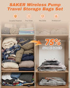 Saker Vacuum Storage Bags,Vacuum Bags for Travel 15 Combo Set - Image 2