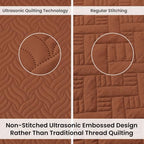 Love's cabin Quilts for Queen Bedspreads, 7 Pieces Bed in a Bag, Umber - Image 3