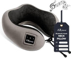 Bluetooth Music Semicircular Neck Pillow Wireless Bluetooth Speaker Suitable Airplane,Bus,Train,Car,Office,and Outdoor Camping for Sleeping, Resting The Best Travel Essentials. (Dark Gray) by ARniwer