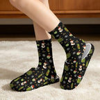 Jeiento Fuzzy Slippers and Sock Set Women's Warm Cozy Memory Foam House Shoes Soft Slip-on Slides - Image 2