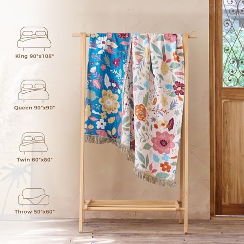 LUTBM Boho Throw Blanket for Couch 50"x60", Cotton Decorative Bed Throws - Image 6