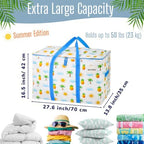 VENO 6 Pack Heavy Duty Moving Bags, Extra Large Storage Bags with Reinforced Handles & Strong Zippers, Foldable & Reusable Moving Box Alternative for Clothes & Dorm Storage - Image 2