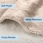 PETMAKER Water-Resistant Dog Blanket, Tan, 60” x 80” - Image 3