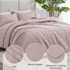 Love's cabin Full Quilt Set, Lightweight Bedspread Comforter, Burlwood - Image 4