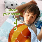 Personalized Toddler Nap Mat for Preschool, Custom Kids Nap Mat with Name, Extra Soft Preschool Nap Mat with Pillow & Blanket, Roll Up Daycare Sleeping Mat for Kids Boys - Image 2