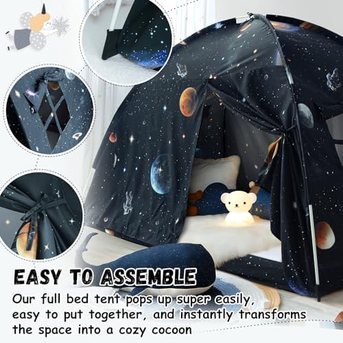 Full Bed Toddler Canopy Tent, Kids Indoor Canopy Privacy Space Sleep Tents - Image 5