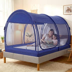 LEEDOR® Bed Tent Dream Tent Bed Canopy Shelter Cabin Sleeping Tent Indoor Bed Curtain Pop Up Privacy Warm Breathable with 4 Doors Twin/Full/Queen for Kids and Adult (Mattress Not Included) by LEEDOR