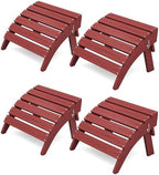KINGYES Folding Adirondack Ottomans Set of 4 for Adirondack Chair, Red by KINGYES