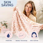 Blissy Silk Pillowcase - 100% Pure Mulberry Silk - 22 Momme 6A High-Grade Fibers - Silk Pillow Cover for Hair & Skin - Regular, Queen & King (Nicole Miller - Mauve Cheetah, King) - Image 4