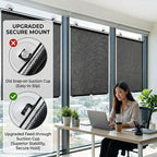 No Drill Blackout Roller Shades with Suction Cups, Portable Privacy Blinds for Indoor Windows, Temporary Pull Down Sun Shade Curtains for Home Office Cars Glass Door(21" Wx54 H) - Image 6