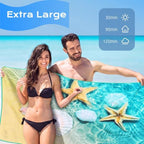 2 Packs Microfiber Oversized Lightweight Thin Beach Towel Sandproof Compact Quick Dry Clearance Towels Extra Large Sand Free Travel Essentials Accessories Women Gift Cyan Sea turtles Blue coast - Image 3