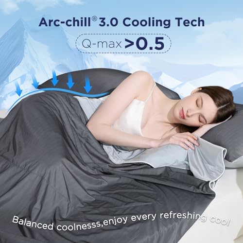 Elegear Cooling Comforter Queen Size, Ultra Lightweight, 90" x 90", Grey - Image 2