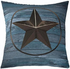 Feelyou Star Pattern Throw Pillow Covers Decorative Soft 18" x 18" Inches - Image 2