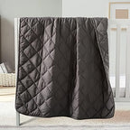 FLXXIE 43x60 Inches Down Alternative Toddler Comforter, Dark Grey by FLXXIE