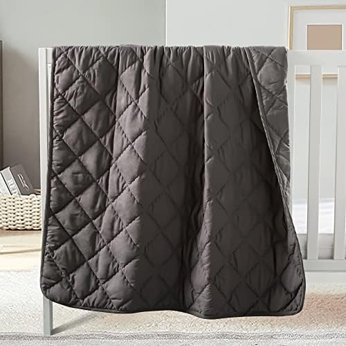 FLXXIE 43x60 Inches Down Alternative Toddler Comforter, Dark Grey by FLXXIE