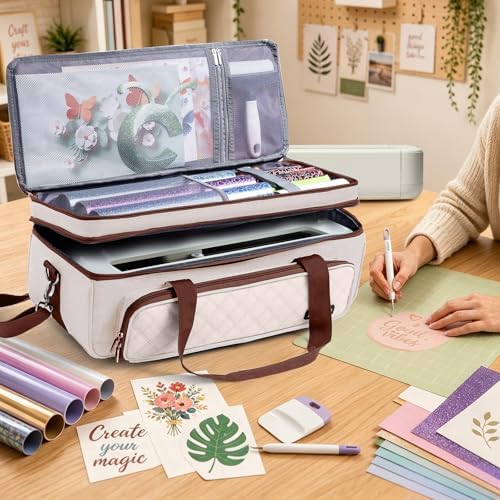 Double Layer Carrying Case with Cutting Mat Pocket & Accessories Storage - Image 5