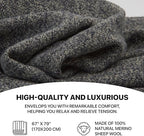 Merino Wool Throw Blanket, Indoor & Outdoor Blankets and Throws, Soft Blanket with Fringes, 65"x79" (170 x 200 cm) - Image 6
