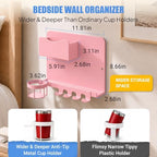Metal Bedside Wall Shelf, No Drill Floating Bedside Shelf Wall Organizer - Image 2