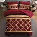 WeCozy Twin Comforter Set with Sheets, 5 Pieces Red Gold Bedding by WeCozyHomeDecor