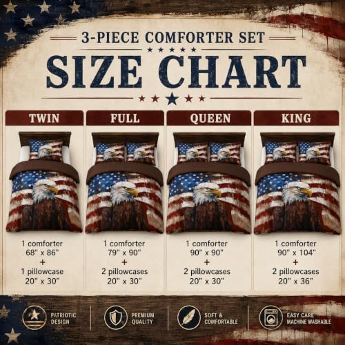 CCoutueChen Camouflage American Flag Comforter Set, Twin, Brown - Image 3