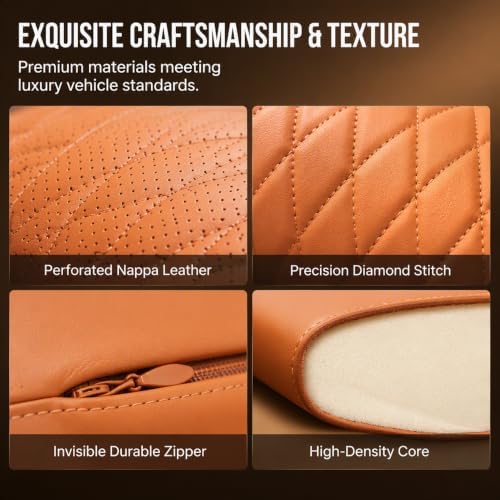 HISKI Memory Foam Car Neck Pillow Universal Memory Foam Car Headrest Neck Pillow Car Neck Pillow (Orange-2 Set) - Image 4