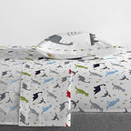 Trend Collector Dinosaur Twin Comforter Set 5 Piece Kids Bedding, Gray - Image 4