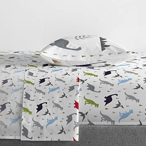 Trend Collector Dinosaur Twin Comforter Set 5 Piece Kids Bedding, Gray - Image 4