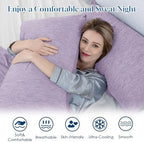 CHOSHOME Cooling Pillow Cases Zipper Pillow Covers Q-Max > 0.45 Zippered Pillowcases for Hot Sleepers, Soft, Breathable, Skin-Friendly, 4 Pack (King, 20"x36", Purple) - Image 3
