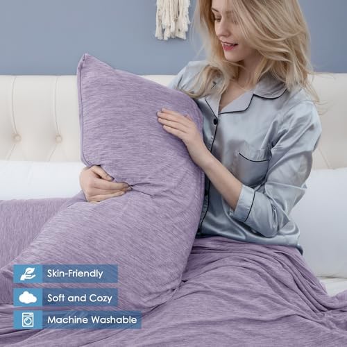 CHOSHOME Cooling Pillow Cases Zipper Pillow Covers Q-Max > 0.45 Zippered Pillowcases for Hot Sleepers, Soft, Breathable, Skin-Friendly, 4 Pack (King, 20"x36", Purple) - Image 6